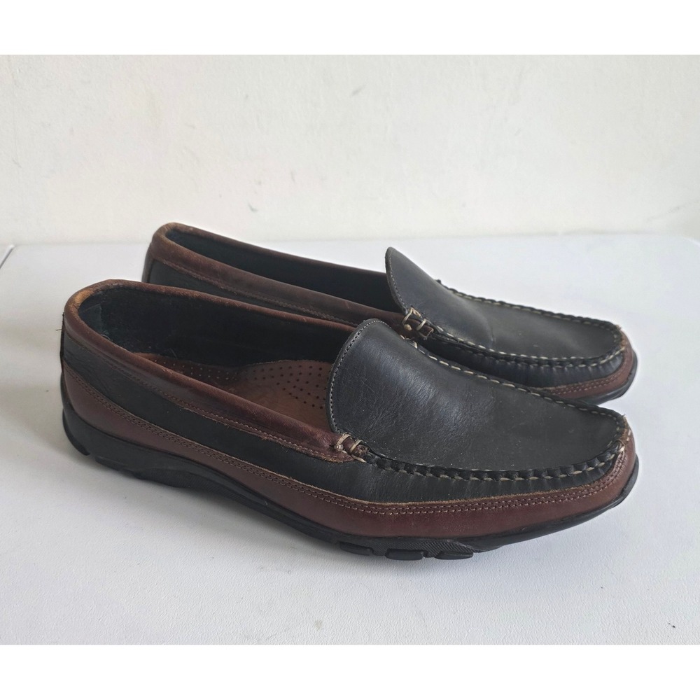 Allen Edmonds Boulder Mens Black Brown Leather Driving Loafers 10.5